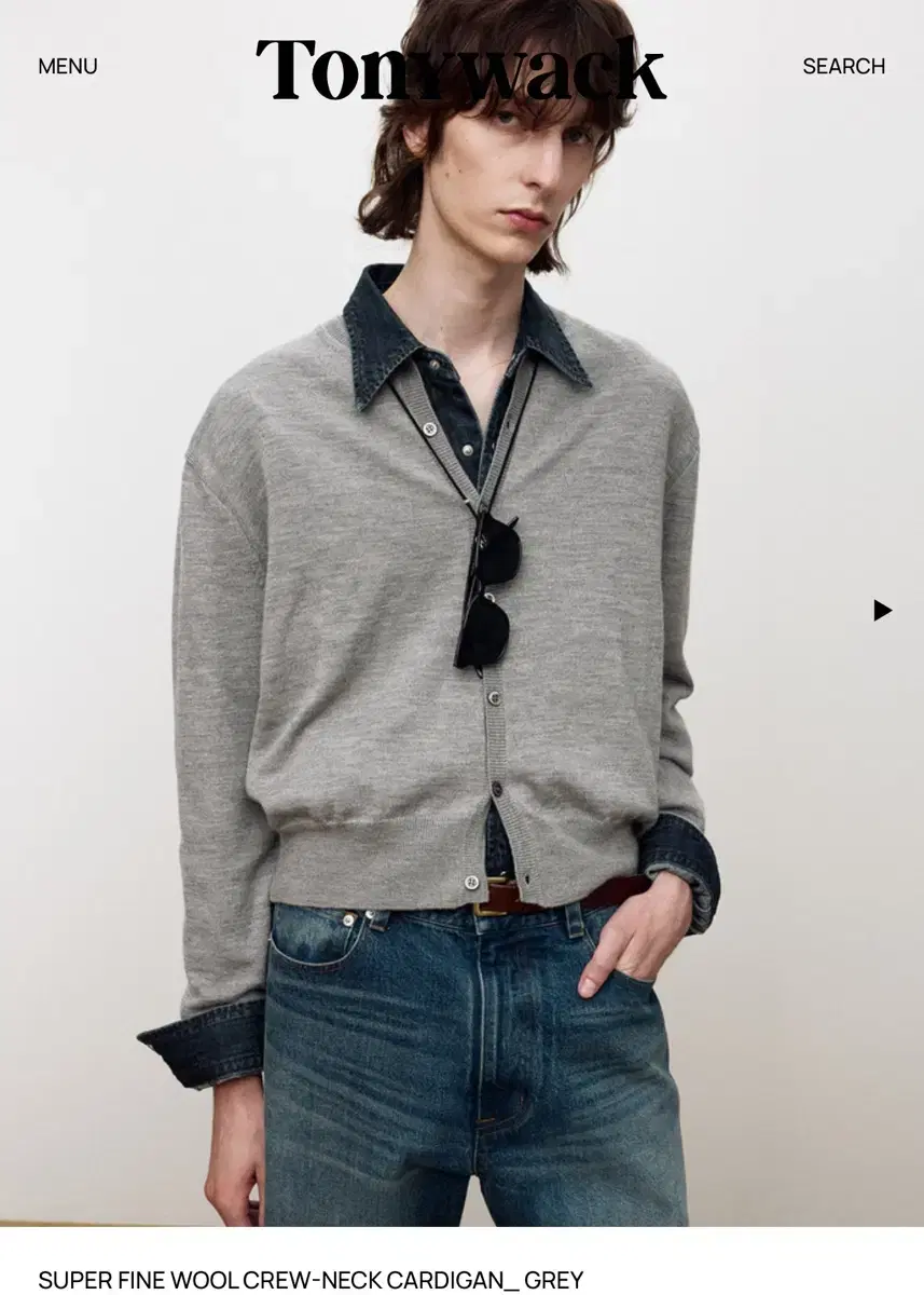 TONYWACK カーディガン TONYWACK ベビーアルパカ ウール クルー